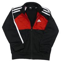 Čierno-červená športová prepínaci mikina s logom Adidas