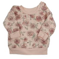 Růžová květovaná mikina Primark