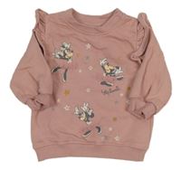 Staroružová mikina s Minnie a volánikmi zn. Disney
