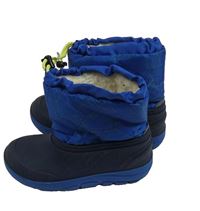 Tmavomodro-modré sněhule so vzorem vel. 31