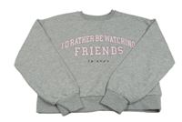 Sivá melírovaná mikina s nápisem - Friends Primark