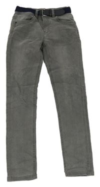 Šedé skinny rifle s páskem C&A