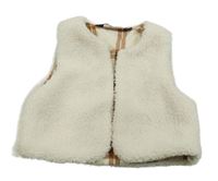 Béžová huňatá podšitá vesta TCM
