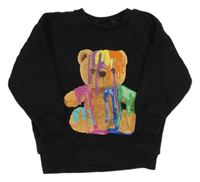 Čierna mikina s medvěďom Next