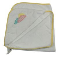 Bílá froté osuška s kapucí s mraky Lily & Dan