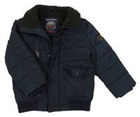 Tmavomodrá šusťáková zimní bunda C&A