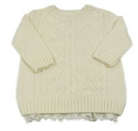 Krémové svetrové šaty