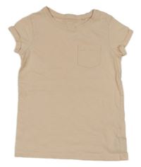 Meruňkové tričko s kapsou Next