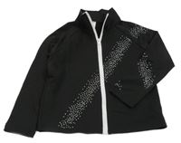 Čierna prepínaci mikina s kamienkami