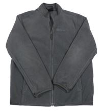 Antracitová fleecová prepínaci funkčná mikina Jack Wolfskin