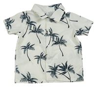 Biela košeľa s palmami