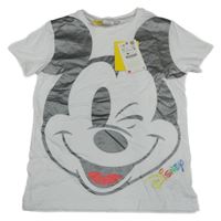 Nové - Bílé tričko s Mickeym Zara