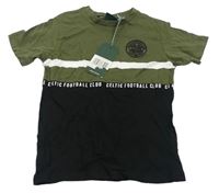 Černo-khaki tričko s nápisy - Celtic