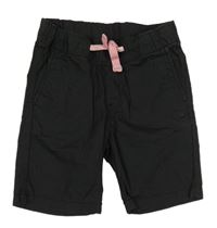 Antracitové plátenné kraťasy H&M