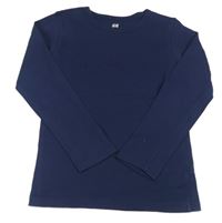 Tmavomodré tričko H&M