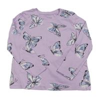 Lila triko s motýlky Primark