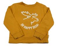 Okrová mikina s losom