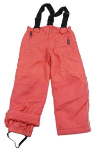 Korálové šusťákové funkční oteplovačky s kšandami 