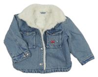 Modrá zateplená riflová bunda s Minnie Disney