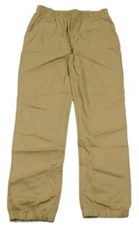 Béžové plátěné kalhoty Calvin Klein