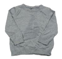 Sivý ľahký sveter s plachetnicou M&S