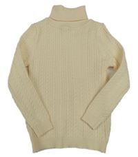 Smotanový vzorovaný svetrový rolák Primark