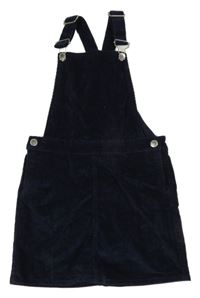 Tmavomodré na traké menšestrové šaty