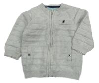 Sivý melírovaný prepínaci ľahký sveter Obaibi