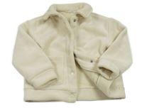 Smotanová rebrovaná zamatová zateplená bunda