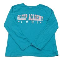 Tyrkysové pyžamové tričko s nápisom Primark