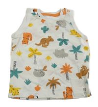 Biele tielko s farebnymi obrázky