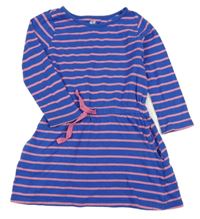 Modro-ružové pruhované šaty H&M