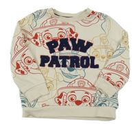 Smotanová mikina vzorovaná mikina s Tlapkovou patrolou Nickelodeon