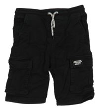 Černé riflové kraťasy s kapsami Chapter young