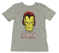 Sivé melírované tričko s Iron Manem H&M