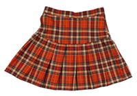 Červeno-zeleno-tmavomodrá kockovaná sukňa H&M