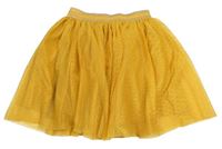 Horčicová tylová sukňa H&M