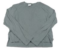Šedomodré crop tričko Zara