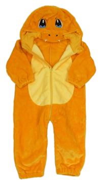 Kockovaným - Oranžová plyšová kombinéza s kapucí - Pokémon