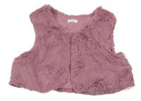 Ružová kožušinová crop podšitá vesta Next