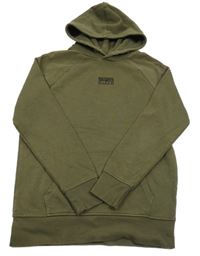 Khaki mikina s nápisem a kapucí George