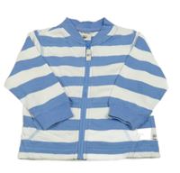 Bielo-modrá pruhovaná prepínaci mikina s psíkom