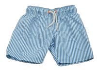Bílo-modré pruhované plážové kraťasy H&M
