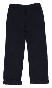 Tmavomodré vlnené chino nohavice M&S