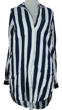 Dámská tmavomodro-bílá pruhovaná halenka H&M