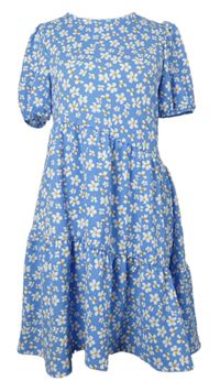 Dámské modro-bílé květované šaty Primark 
