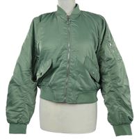 Dámský světlekhaki šusťákový zateplený crop bomber Pull&Bear 