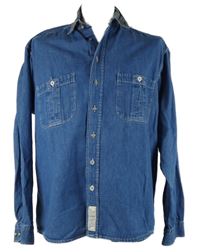 Pánska modrá rifľová košeľa