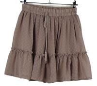 Dámská starorůžová puntíkovaná šifonová sukně Simplee 