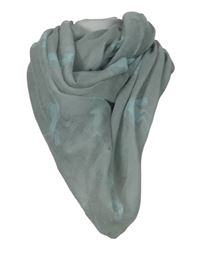 Dámska sivo-svetlomodrá golierová šál s jednorožcami